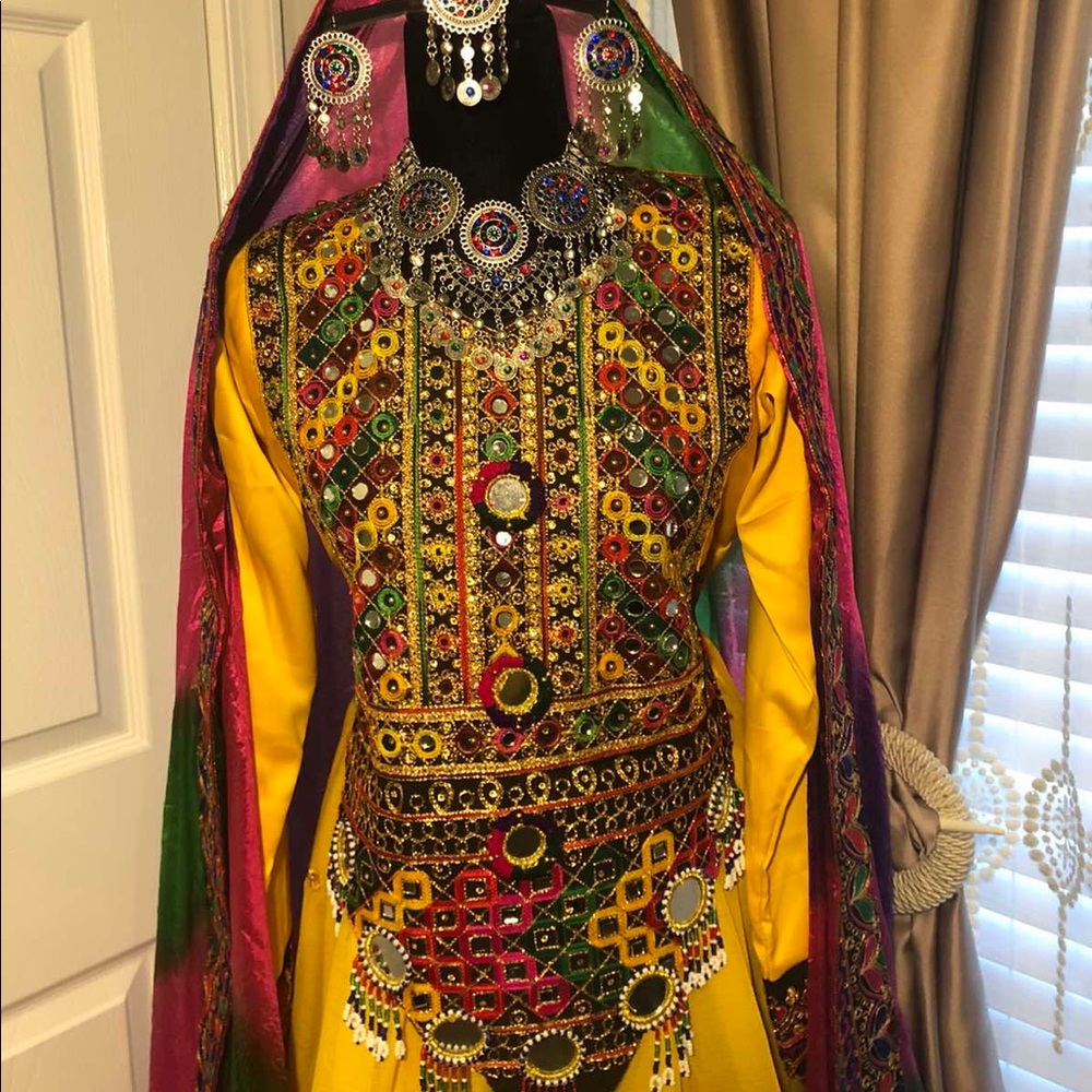 Afghan traditional dresses $ jewelry available